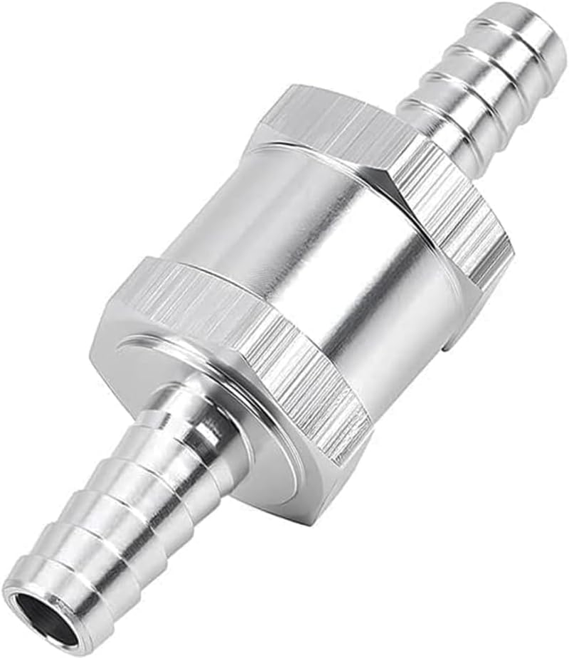 DAVRPES 8Mm 5/16" Fuel Check Valve One Way Inline Non Return Diesel Gasoline Silver (8Mm OD) image number 6