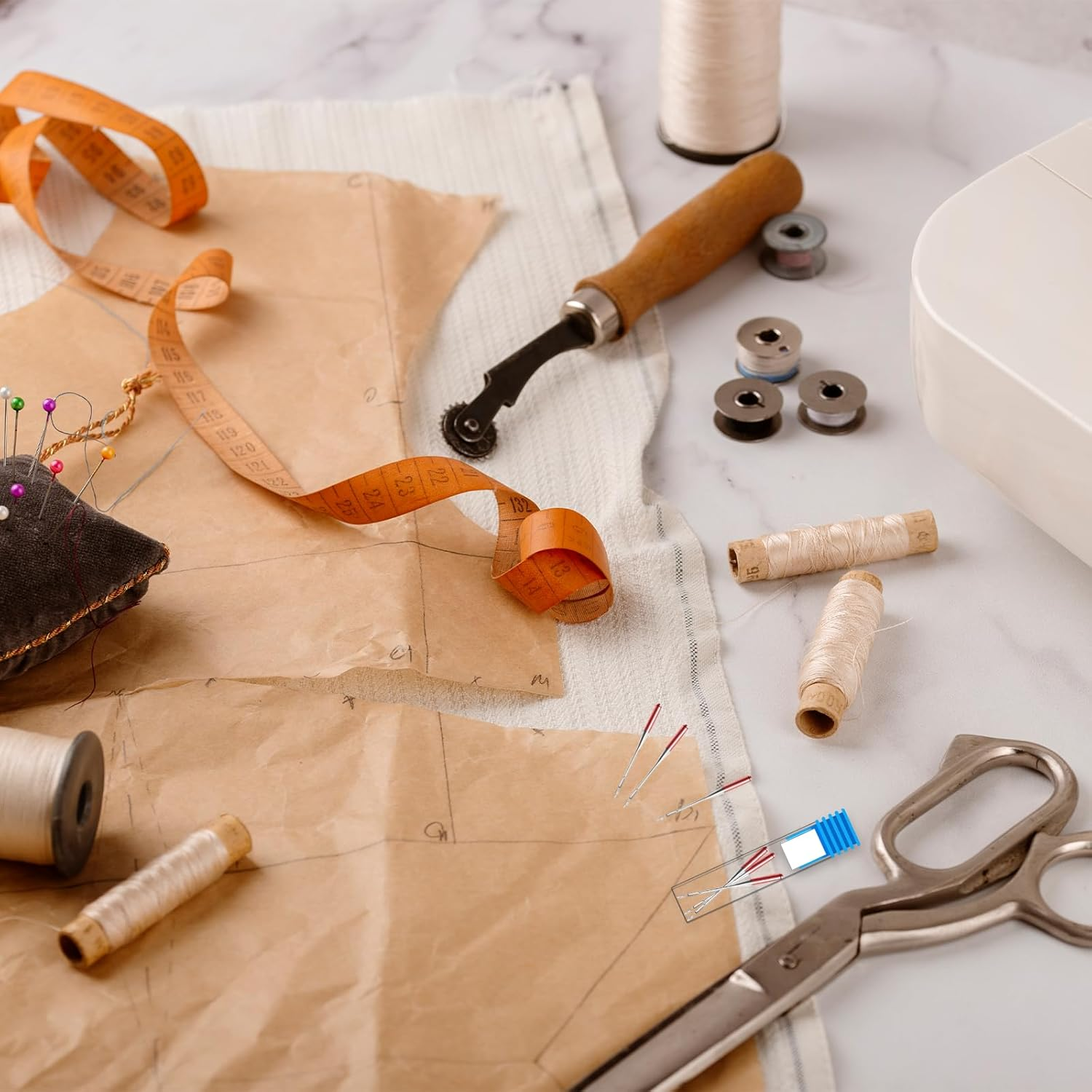 TEAONE Sewing Machine Needles Kit, 30 PCS Universal Machine Needles Accessories - Sizes 65/9,75/11,90/14,100/16,110/18 image number 2