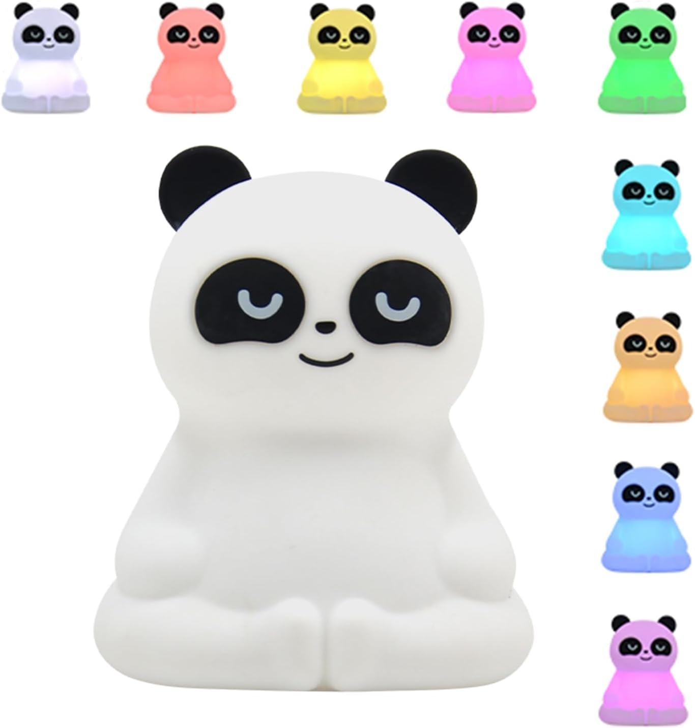 Richaa Panda Night Light with Colour Changing Night Light Dimmable Sleeping Light Rechargeable Children'S Room Gift Anxiety Relief