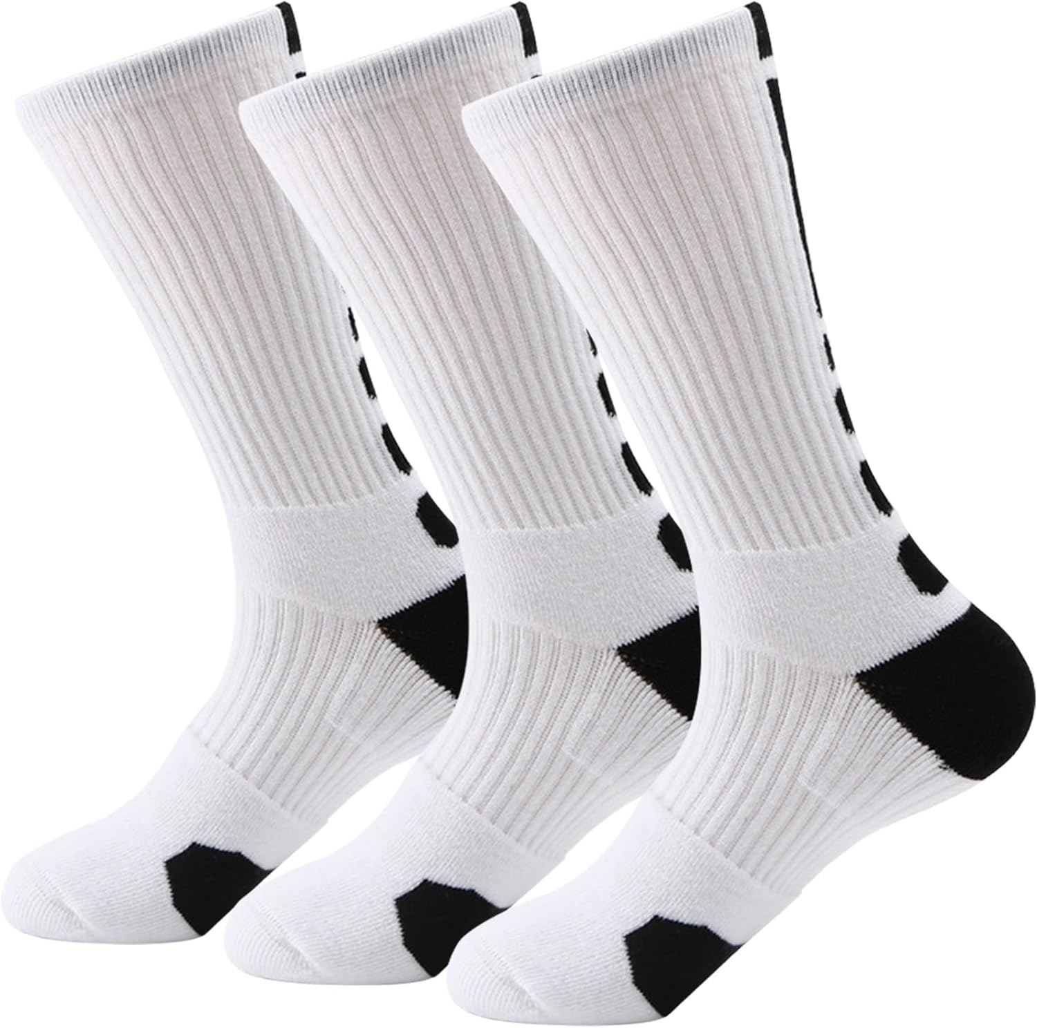 Dress Cici Men'S Mid Calf Athletic Socks, Polycotton Cushion Crew Running Socks (3 Pairs)
