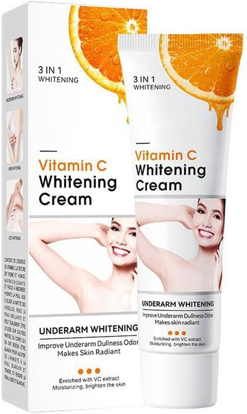 Underarm Whitening Cream,Intimate Area Skin Lightening Cream, Brightening Underarm Cream, Brightening Booster Pearl Capsules,Body Cream Whitening for Dark Spot Corrector 50G
