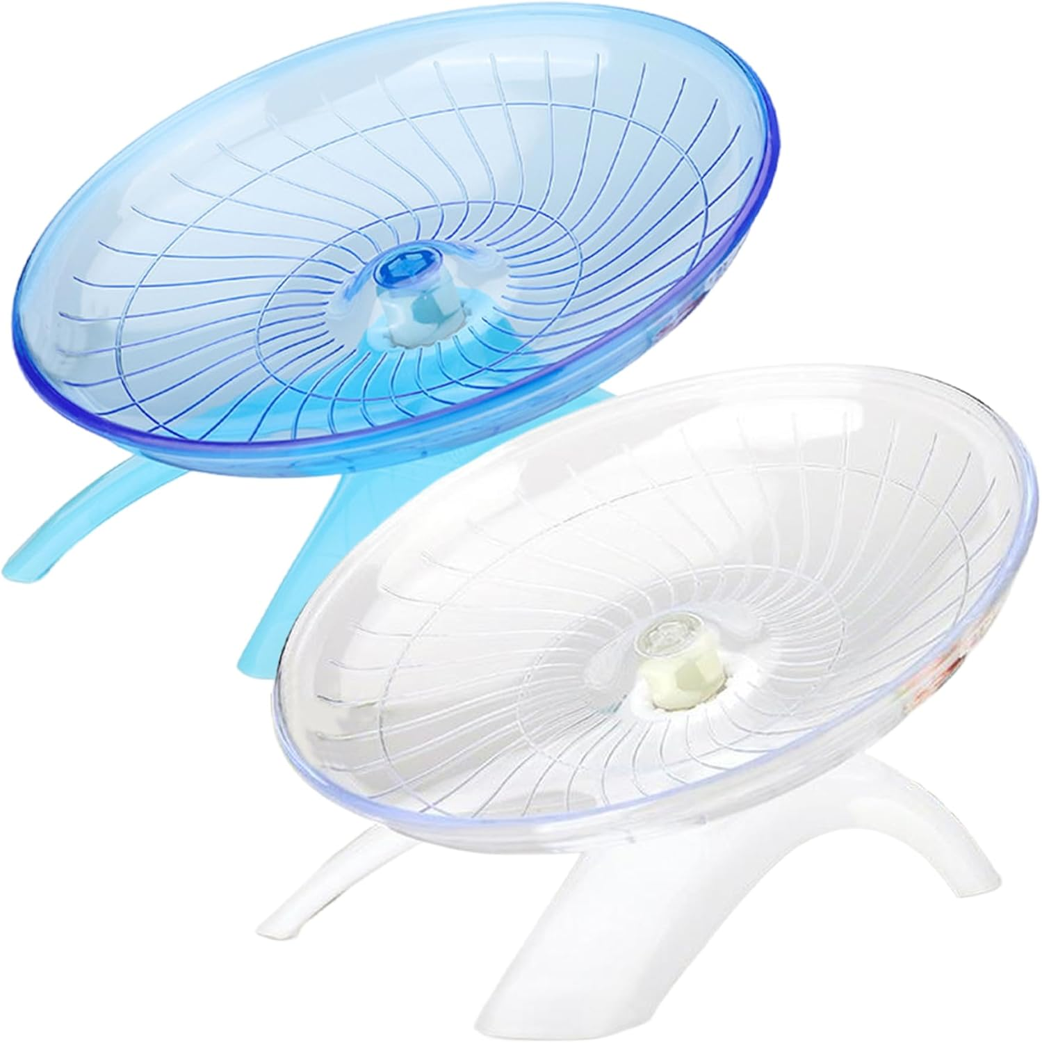 7Inch Silent Hamster Wheel, Non-Slip, Stable Exercise Wheel for Dwarf Hamsters, Gerbil, Rat, Small Animals, White, Indoor image number 2