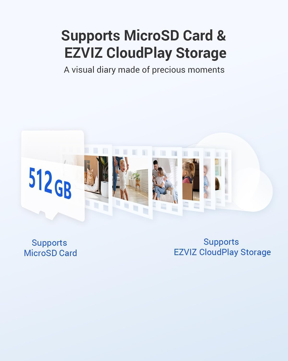 EZVIZ Wireless Security Camera, 1080P HD Indoor Wifi Battery Home IP Camera, Baby and Pet Monitor, PIR Detection, Night Vision, 2-Way Talk, Easy Install, 521G SD and Cloud Storage, Alexa, CB2 White image number 1