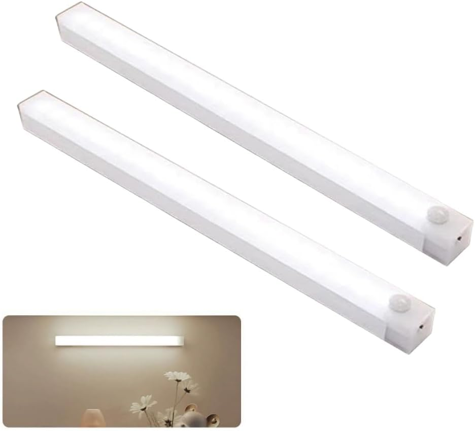 Led Strip Lights,Adhesive Led Lighs,Led Light Strips,Motion Sensor Light,Stick on Strip USB Lights,Night Light,Cabinet,Wall Light,Pack of 2Pieces (White Light,20Cm)