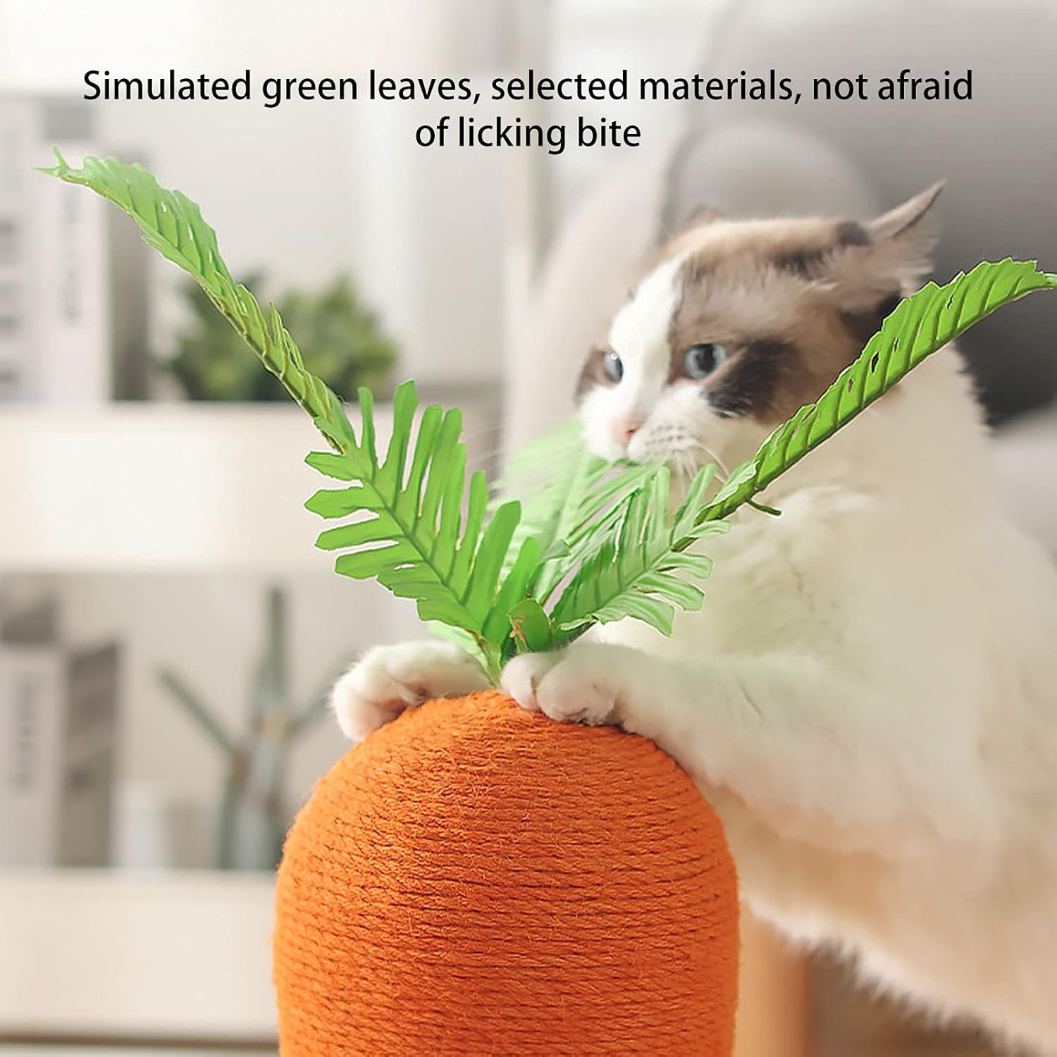 Adorable Carrot Shaped Sisal Cat Scratching Post Sturdy Vertical Climbing Frame for Indoor Kittens & Cats Interactive Kitty Training Scratch Device image number 1