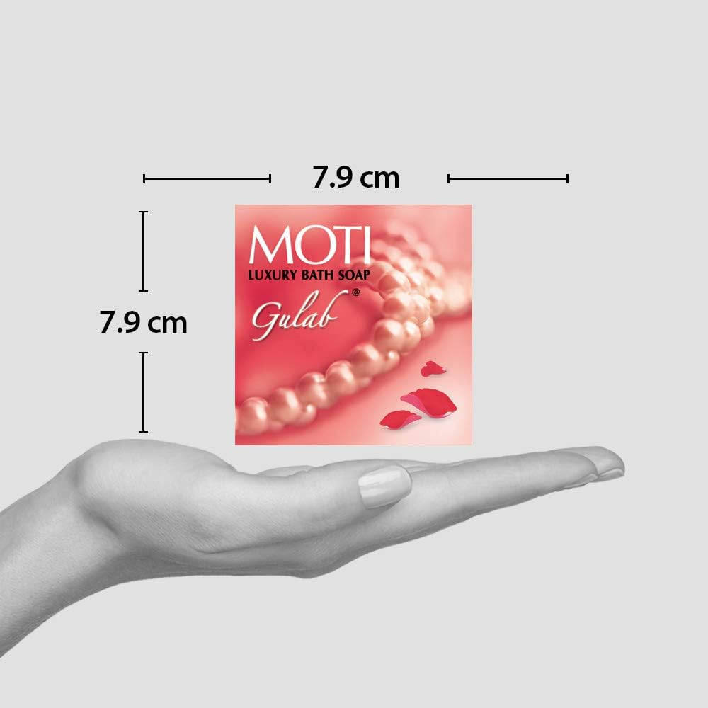 Moti Luxury Bath Soap, Gulab, 150G image number 5