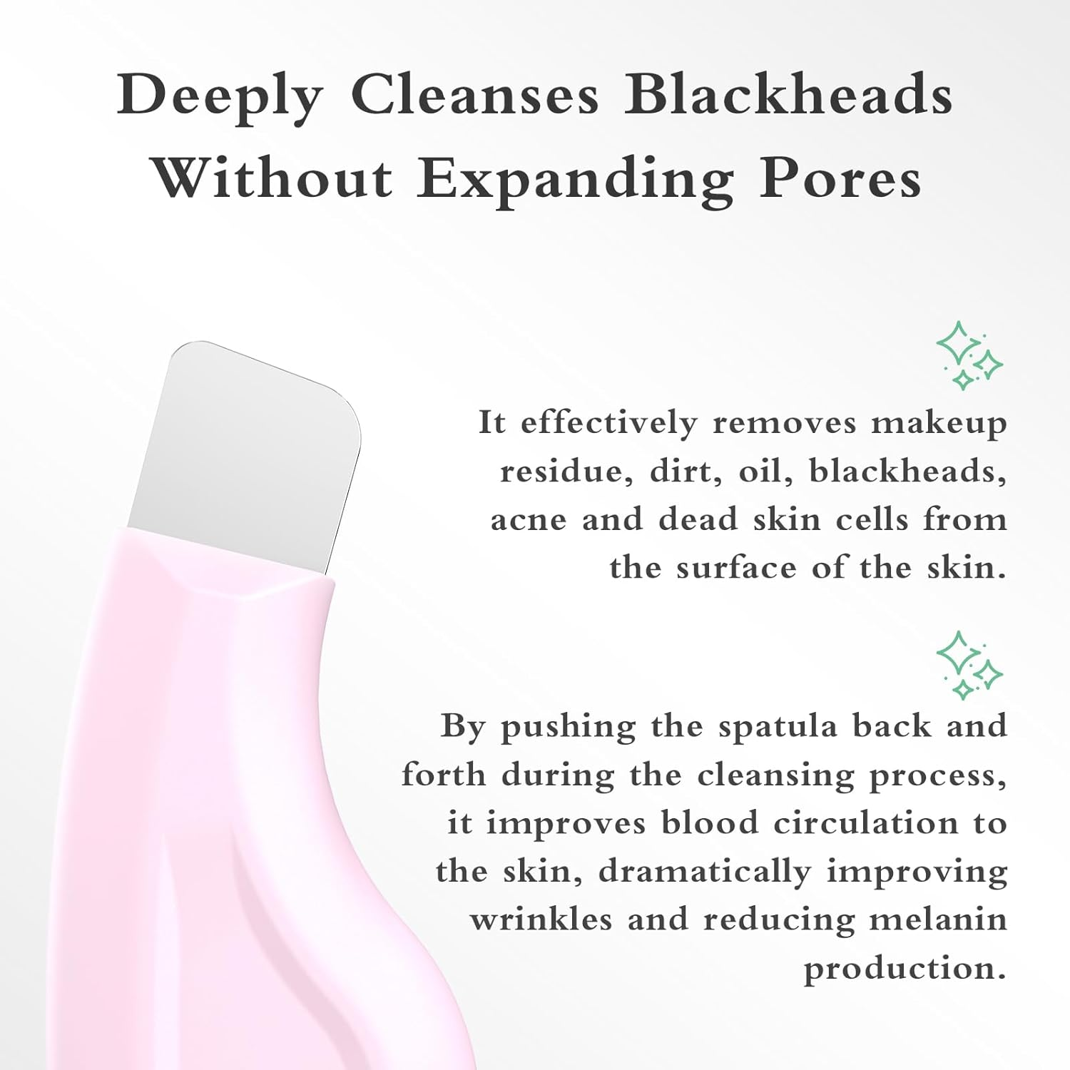 Sookga Blackhead Remover Tool, Silicone Face Scraper for Deep Cleansing, Skin Scrubber Face Spatula, Nose Blackhead Remover, Skin Care Tool for Men and Women (Pink) - Beige image number 2