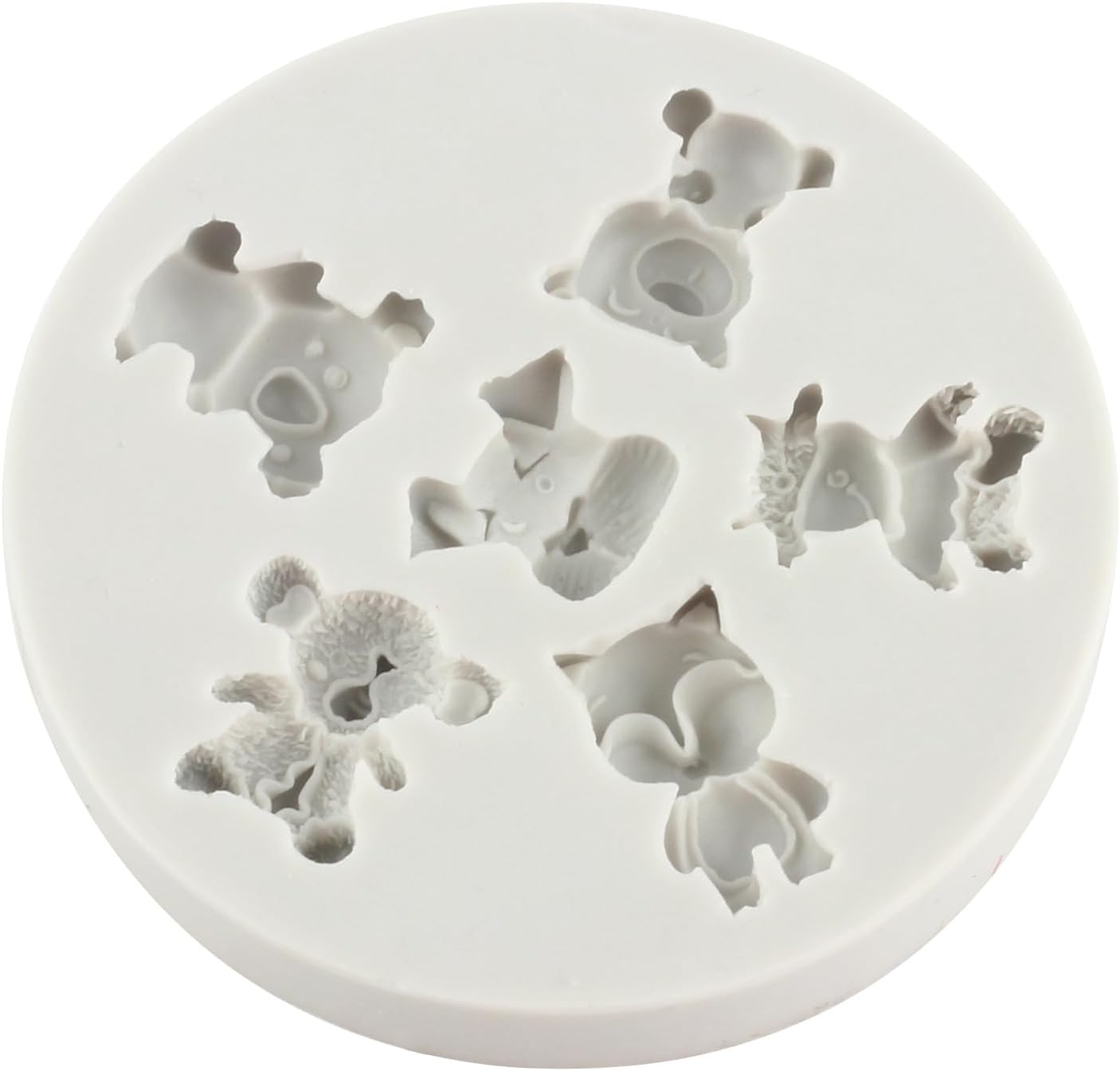 Sijiangmold Animal Fox Cub Deer Silicone Mould Fondant Moulds Baroque Style Scroll Frame Mould for Cupcake Topper Cake Decorating Candy Chocolate Rubber Paste Polymer Clay Set Of image number 3