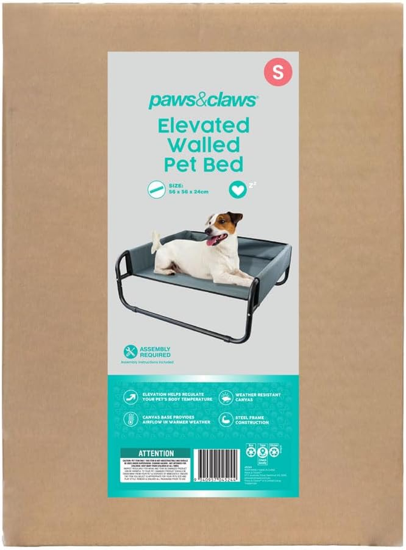 Paws & Claws Elevated Walled Pet Bed, Small, 56 X 56 X 24 Cm image number 1