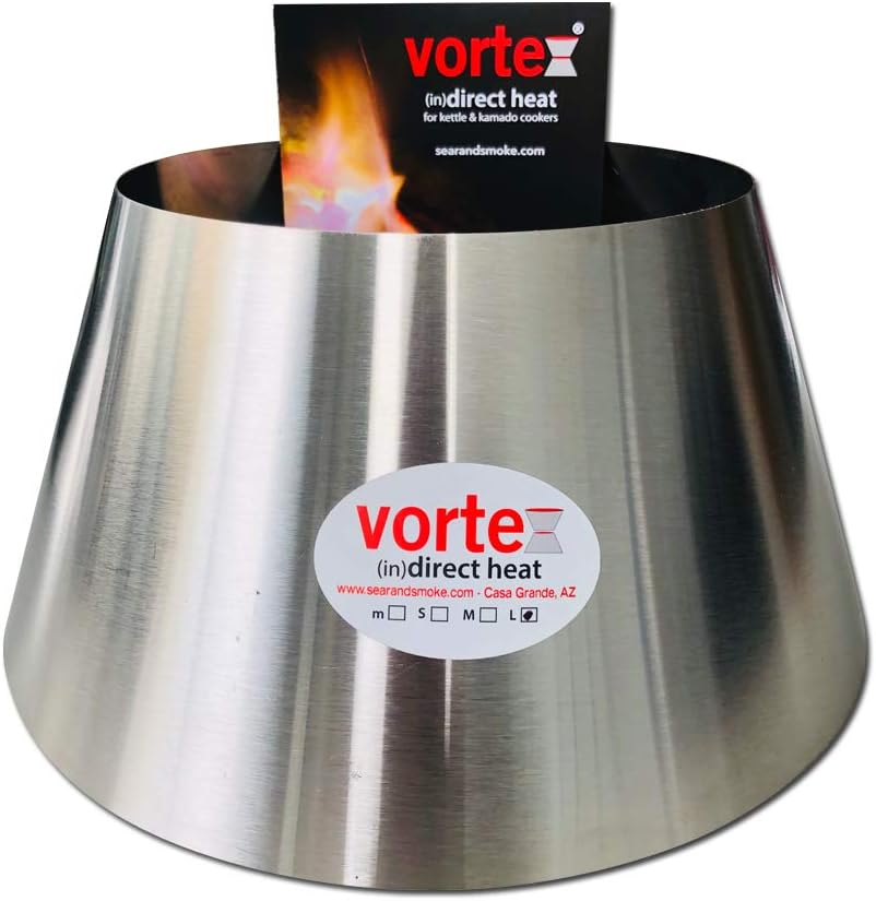 VORTEX (IN) DIRECT HEAT Large Bbq Vortex (In) Direct Cooking Charcoal Grill Accessory Cone for Bge Xl Jumbo Joe Uds 55 Gal - Original - Usa Made -Genuine Large Size image number 2