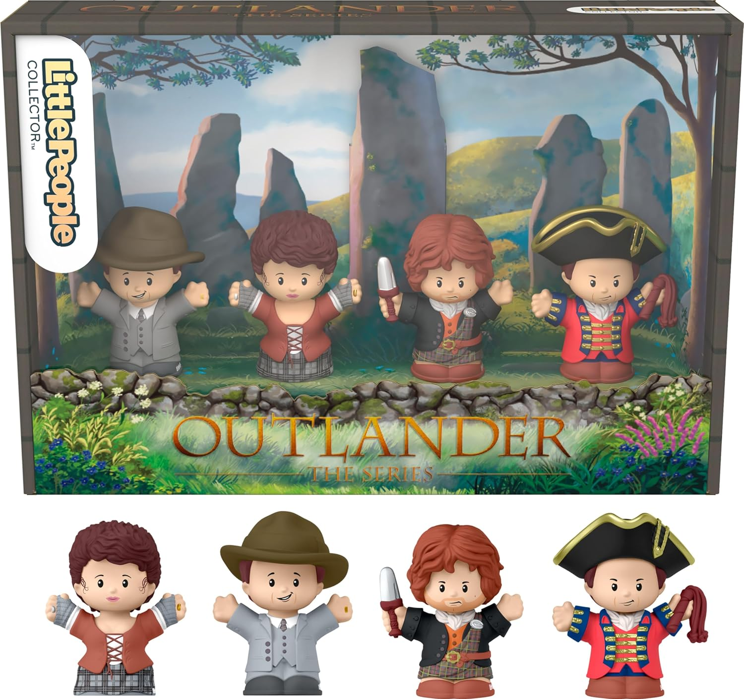 Fisher-Price Little People Collector Outlander TV Show Special Edition Set for Adults & Fans, 4 Figures in a Display Package image number 4