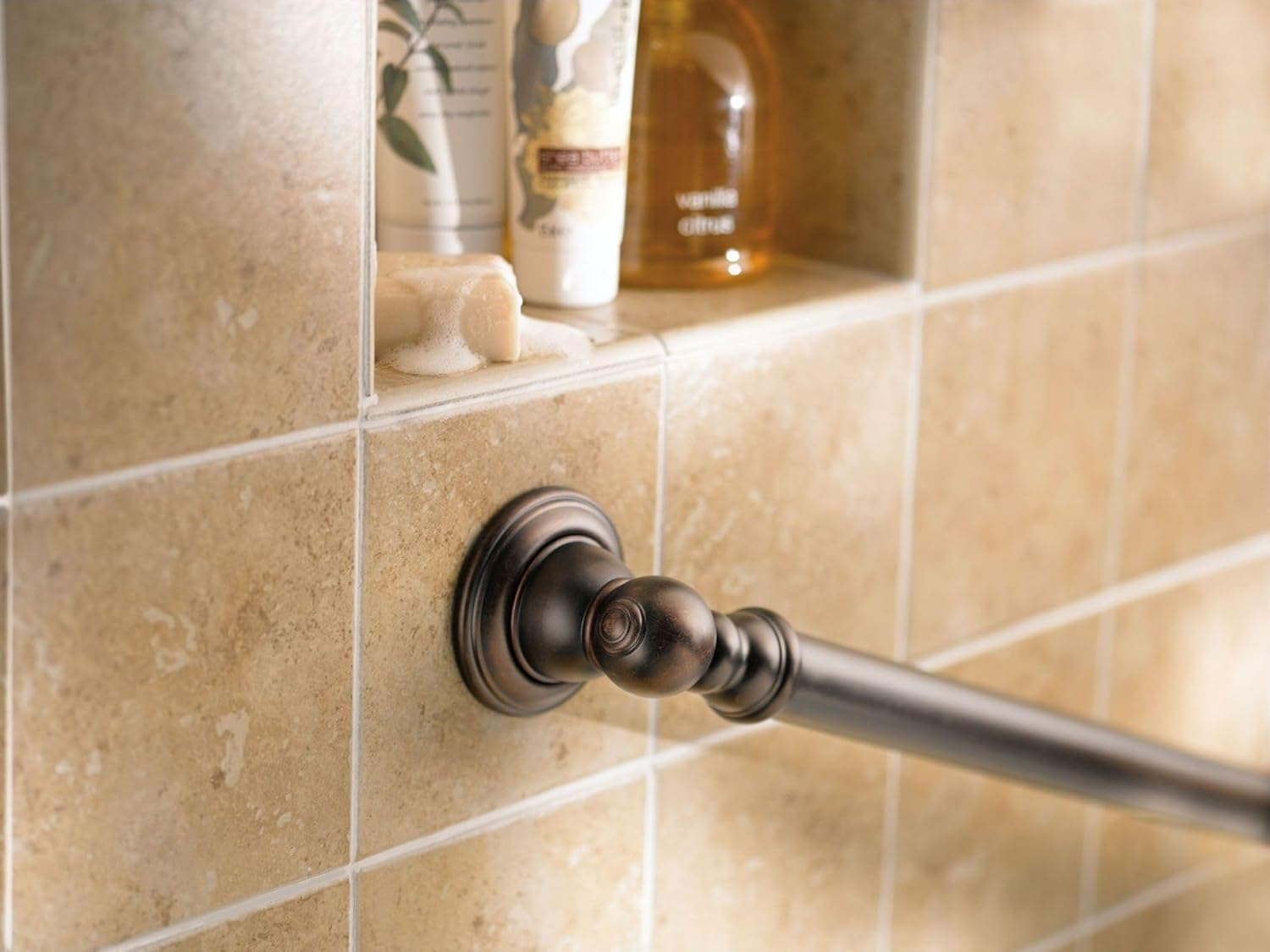 Moen Brushed Nickel Bathroom Safety 24-Inch Stainless Steel Traditional Shower Grab Bar for Handicapped or Elderly, YG5424BN image number 6