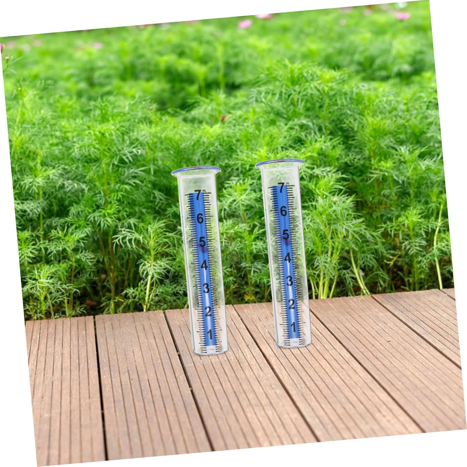 Balacoo 4PCS Accurate Rain Gauge Tubes for Outdoor Garden Lawn Backyard and Greenhouse Weatherproof Frost-Resistant Plastic Replacement Windproof Design for Precise Water Measurement image number 2