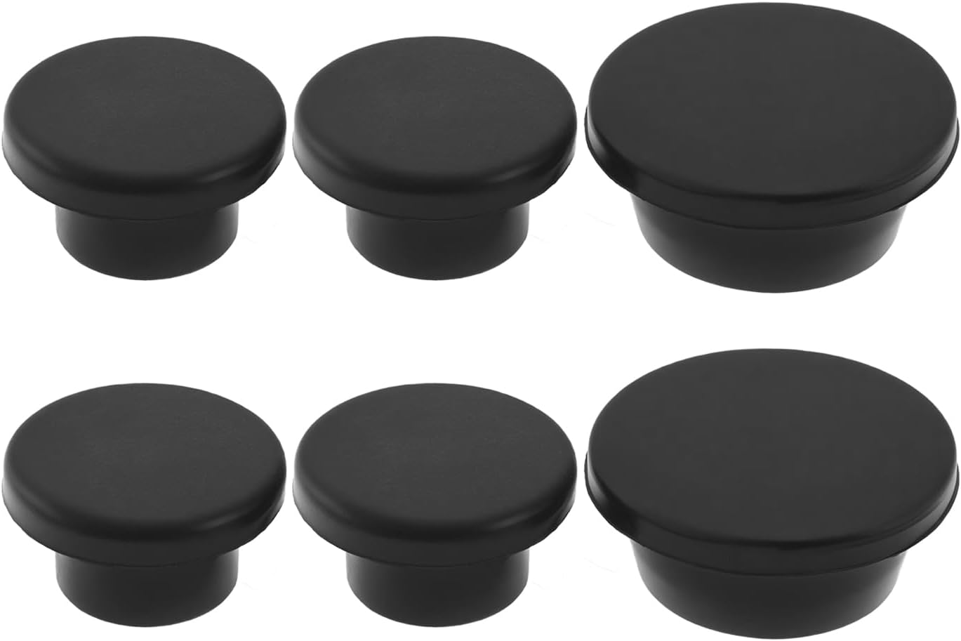 Emsea 6Pcs Replacement Wrangler Tailgate Plugs Compatible with Jeep Wrangler JK Spare Tire Delete Hole Filling Tailgate Rubber Plug