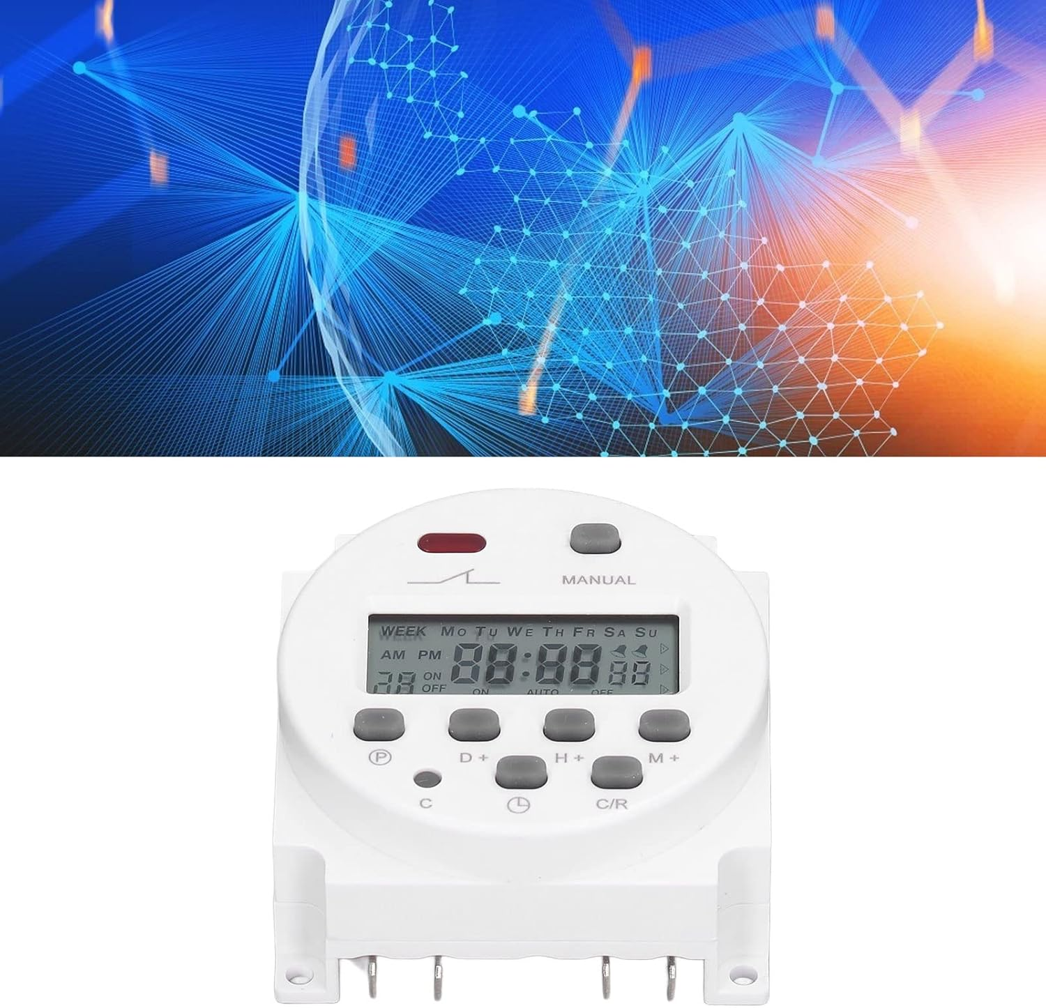 Programmable Timers, Electronic Timer Plug-In Wiring 16 Switching Programs for Household Appliances for Lighting Systems (AC220-240V) image number 2