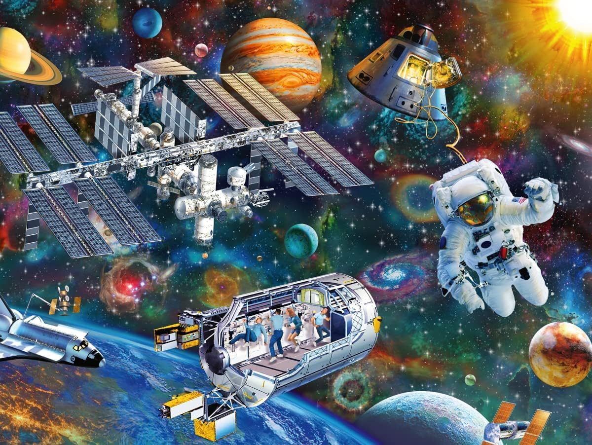 Ravensburger - Cosmic Exploration 200-Piece Jigsaw Puzzle for Kids & Teens, Space & Astronomy Puzzle
