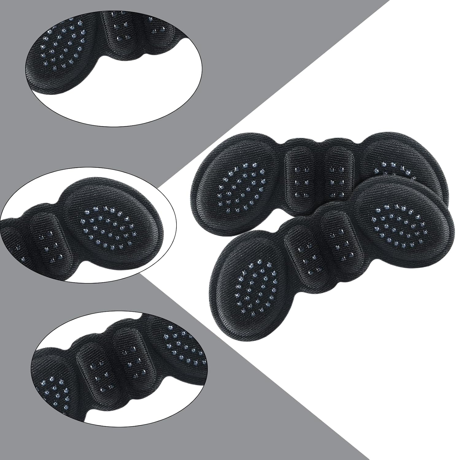 4 Pairs of Heel Anti-Slip Stickers, Sticky Heel Pads for Men and Women Heel Protectors Suitable for Loose Shoes Prevent Heels from Slipping Improve Shoe Fit and Comfort image number 1