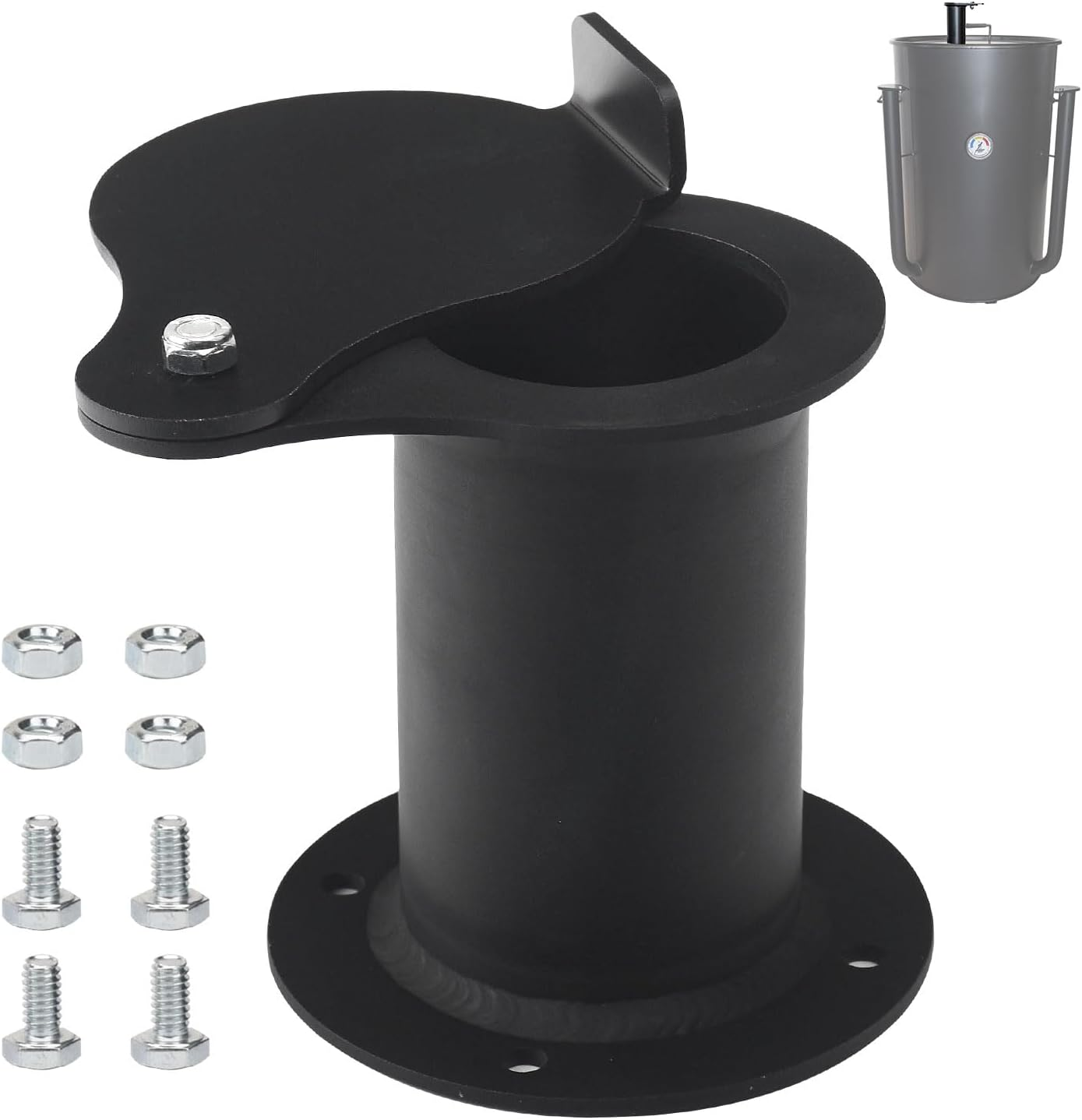 2" Teardrop Flanged Vent Damper,Compatible with UDS Ugly Drum Smoker Lid Exhaust,For UDS 55 Gallon Ugly Drum Smokers image number 1