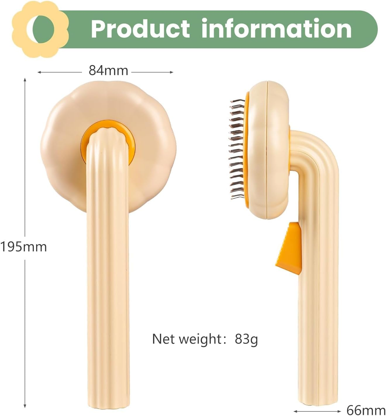 Cat Brush, Dog Brush for Shedding with Release Button, Self Cleaning Cat Comb Hair Brush for Indoor Cats, Dog Deshedding Brush Grooming Kit, Pet Supplies Hair Remover Tool image number 1