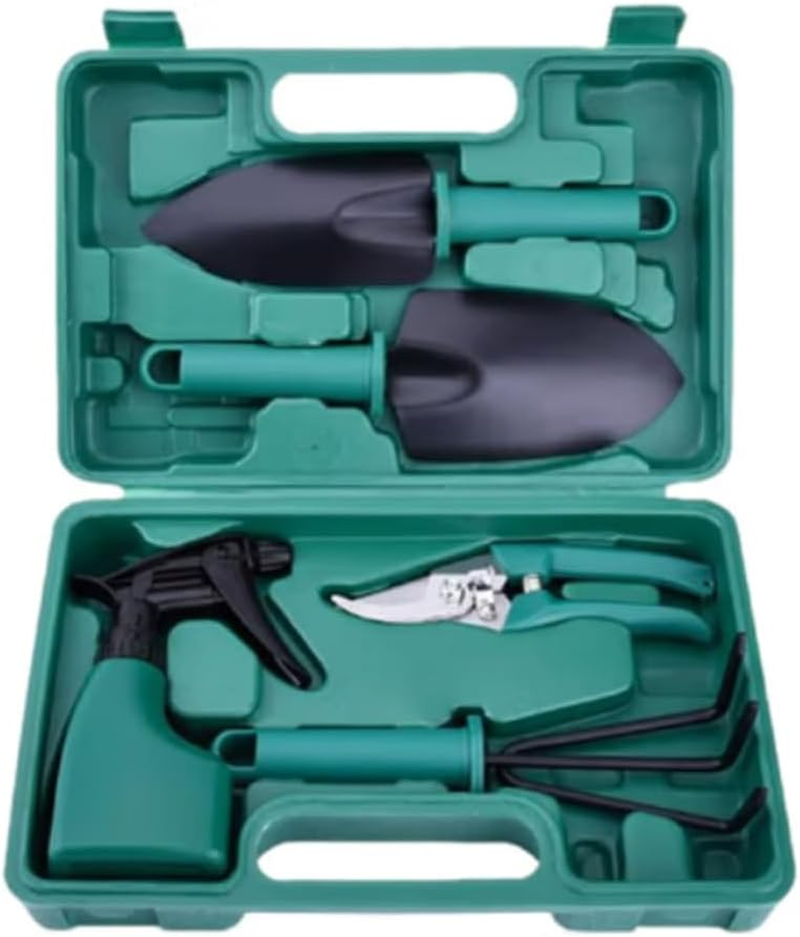 Gardening Tool Set (With Dedicated Case), 5-Piece Set [Set Contents: Large Scoop, Small Scoop, Gardening Scissors, Ninja Rake, Spray Bottle] image number 2
