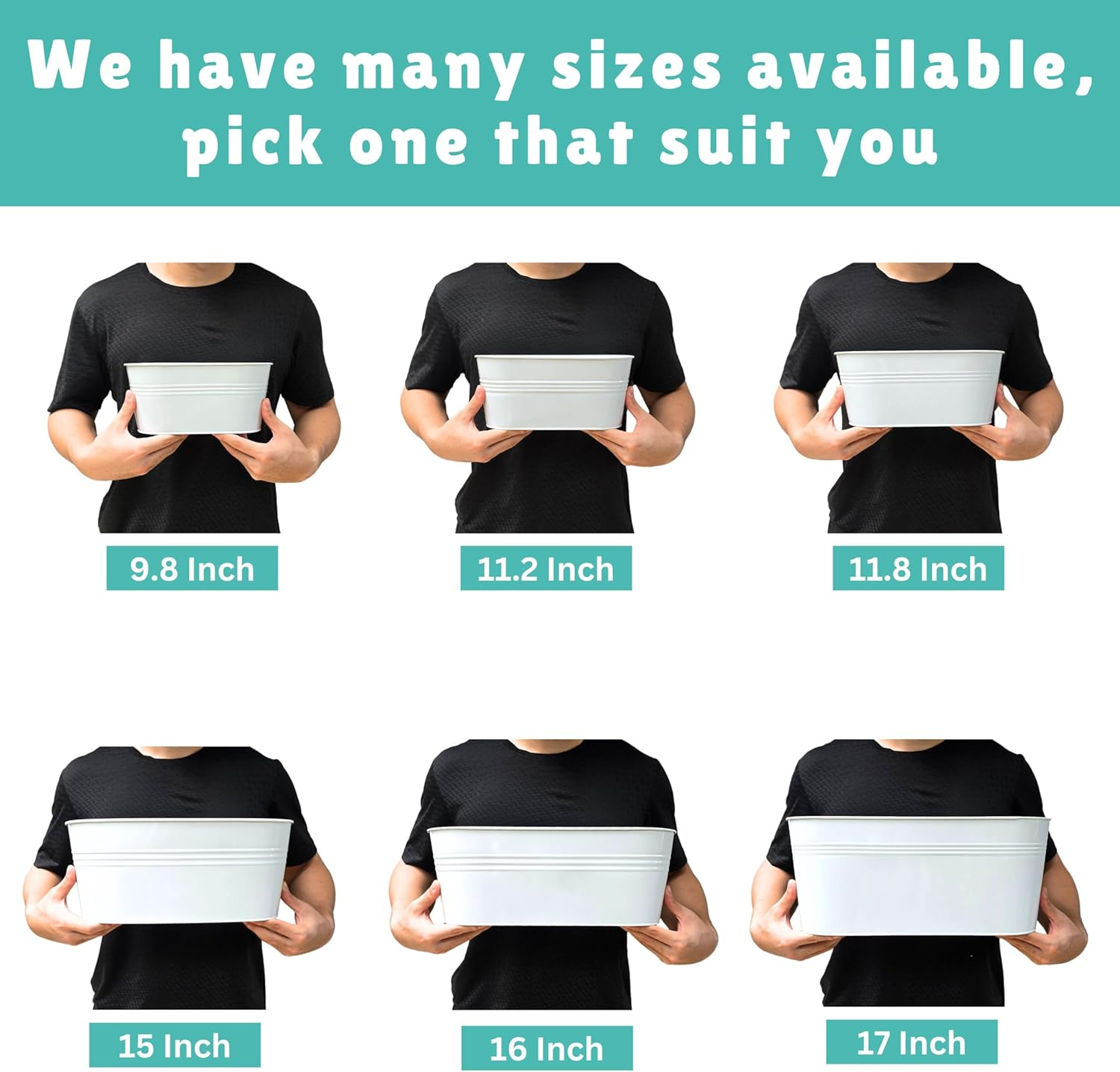 Lalagreen Rail Planter Outdoor Plants (8 Pack, 11.8 Inch) White Metal Iron Hanging Flower Pots Deck Railings Fence Buckets Modern Countryside Boho Style Wall Mount Window Box Holder Hooks Porch Decor - White image number 4