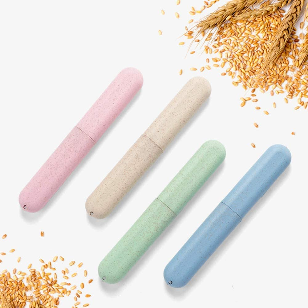 4 Pcs Travel Toothbrush Case, Portable Breathable Toothbrush Holder for Travel Camping School Home Business image number 3