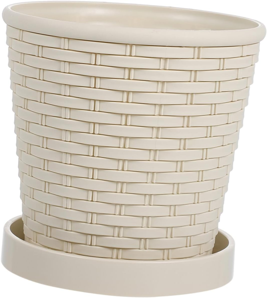 Outanaya Resin Flowerpot Plant Pot Indoor Outdoor for Gardening Vegetable Growing Pot Drainage Planter Box for Plants Decor