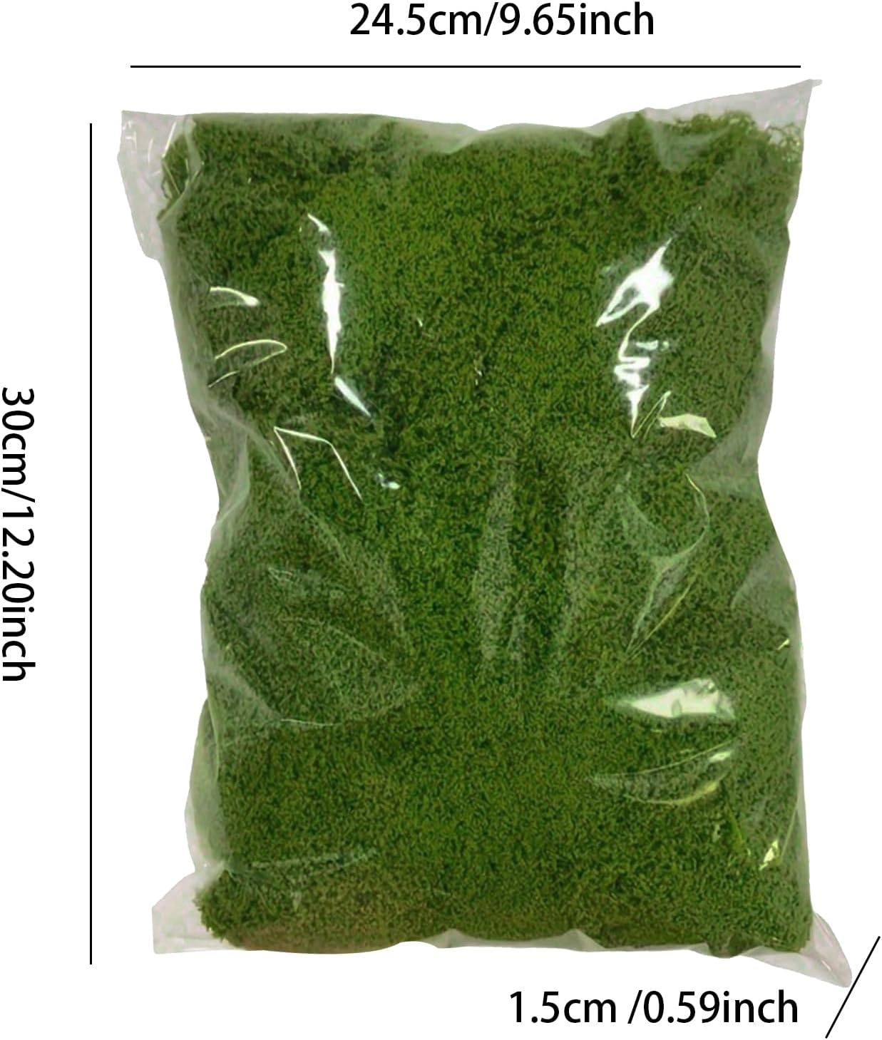 Artificial Moss for Houseplants - Realistic Artificial Green 300G | Decorative Green Moss for Terrarium Planter Pot Succulent Plants Home Decoration image number 1
