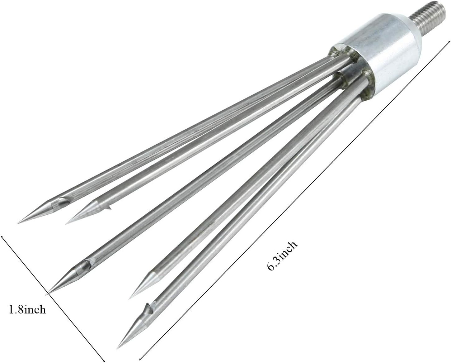 Ledytech 59~236Inch 5~9 Prong Harpoon Gaffs Barbed Diving Spears Gig, Telescopic Locking Fishing Rod Harpoon Pole with 8Mm Thread image number 6