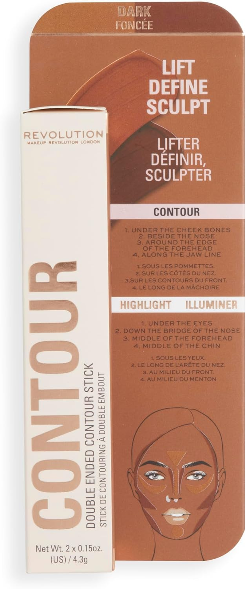 Revolution Fast Base Contour Stick 4.3 G, Dark Brown image number 5