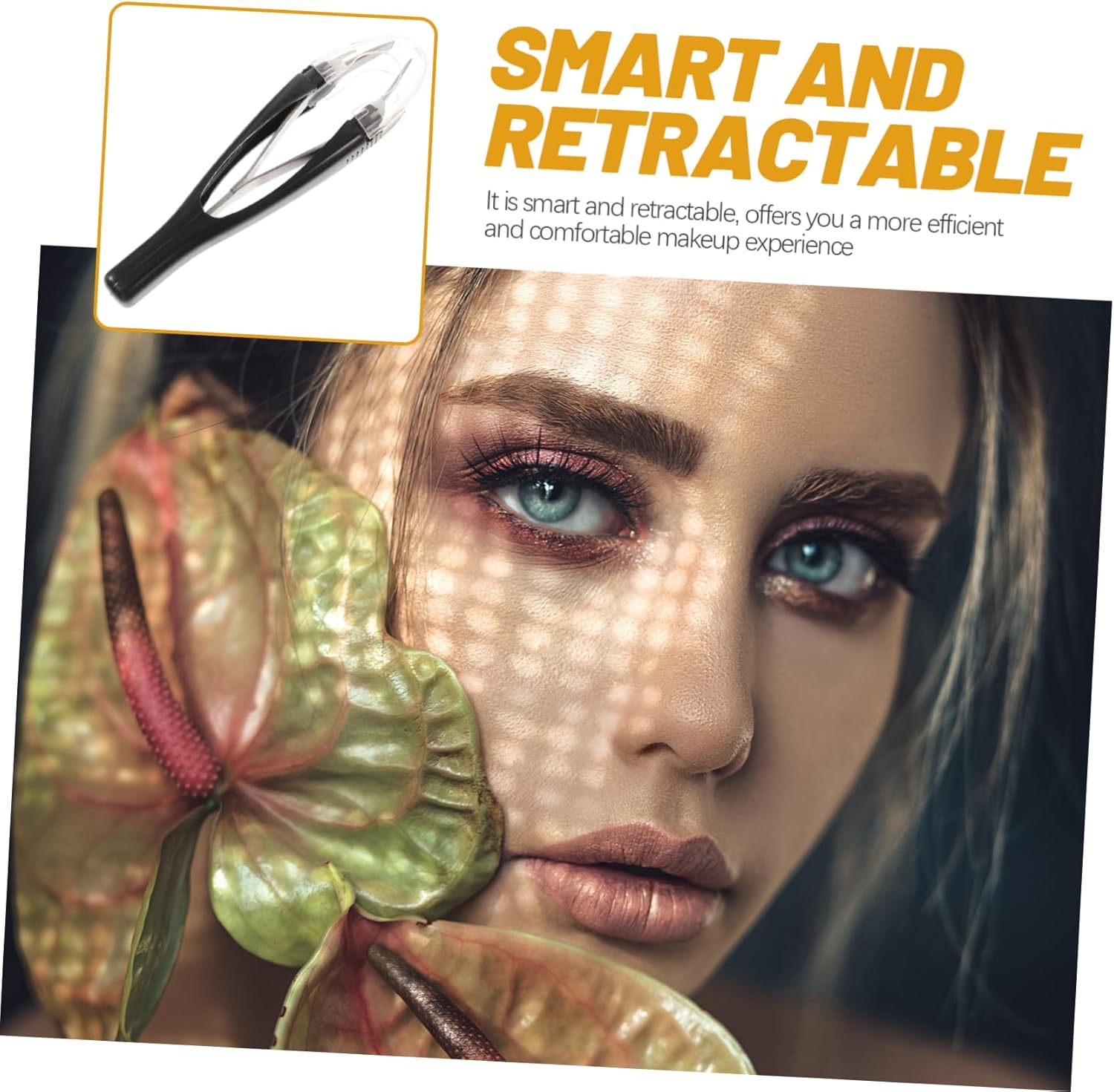 Bujo Tweezers 3Pcs Eyebrow Tweezers Precision Eyelash Curlers Lash Tweezers Automatic Eyebrow Retractable Tweezers Retractable Eyebrow Tweezer Hair Tweezers Eyebrow Tweezer Kit image number 4