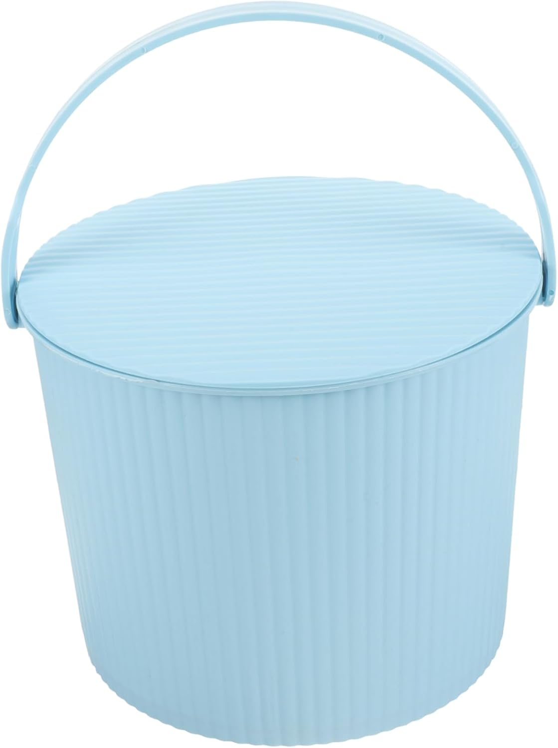 LABRIMP Plastic Bucket with Lid Household Small Stool Storage Tub Laundry Basket for Organizing Toys Ample Storage Space image number 1