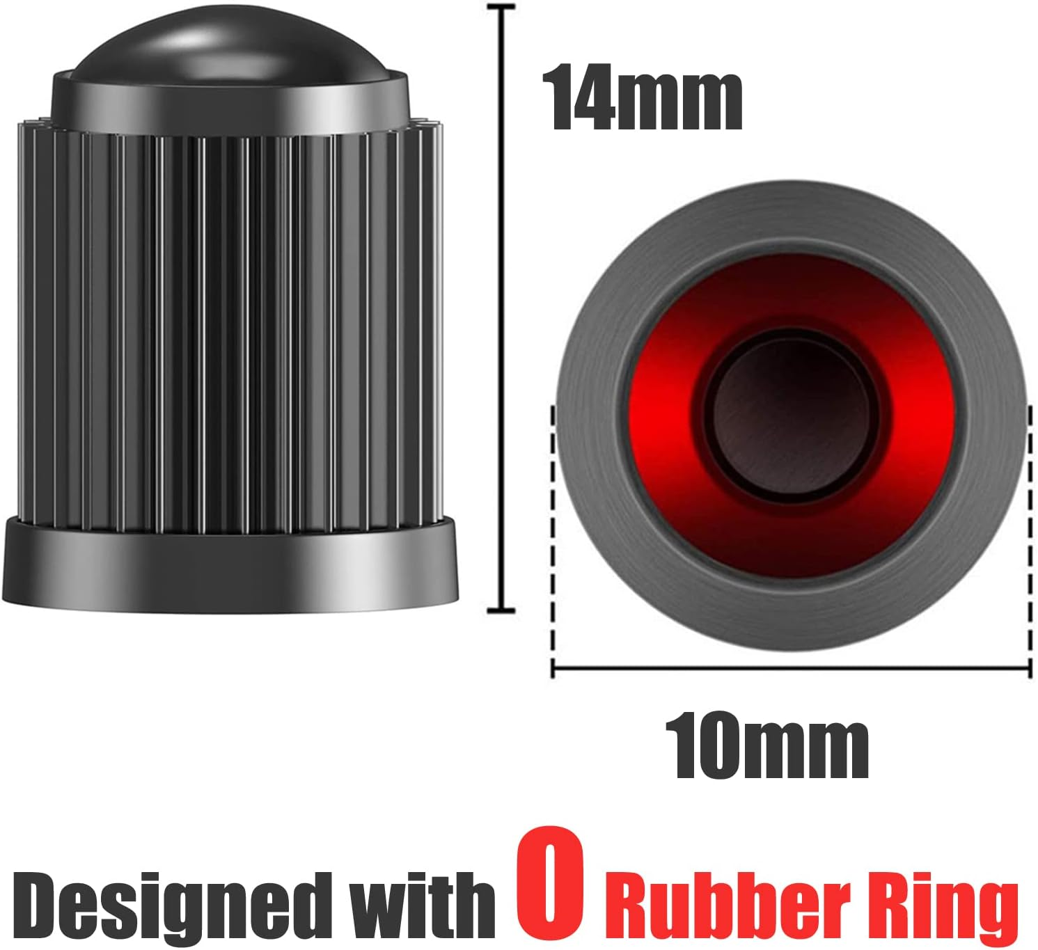 TCPENG&reg; 10 X Tailor-Made Valve Caps for Car, Valve Caps for Bicycle, Valve Caps with Seal for Stable Tyre Pressure, Bicycle Valve Caps, Car Valve Cap, Bicycle Valve Cap