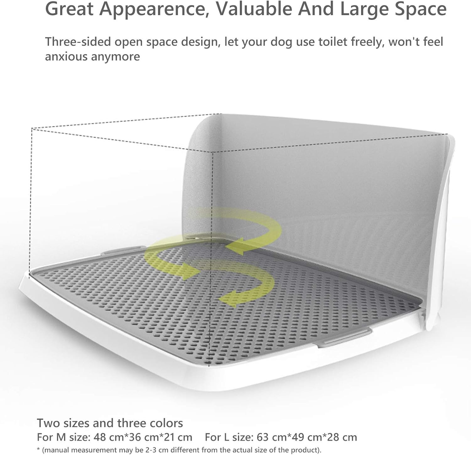 Detachable PET Dog Puppy Potty Training Tray PAD Pee Toilet (L, Blue) image number 6