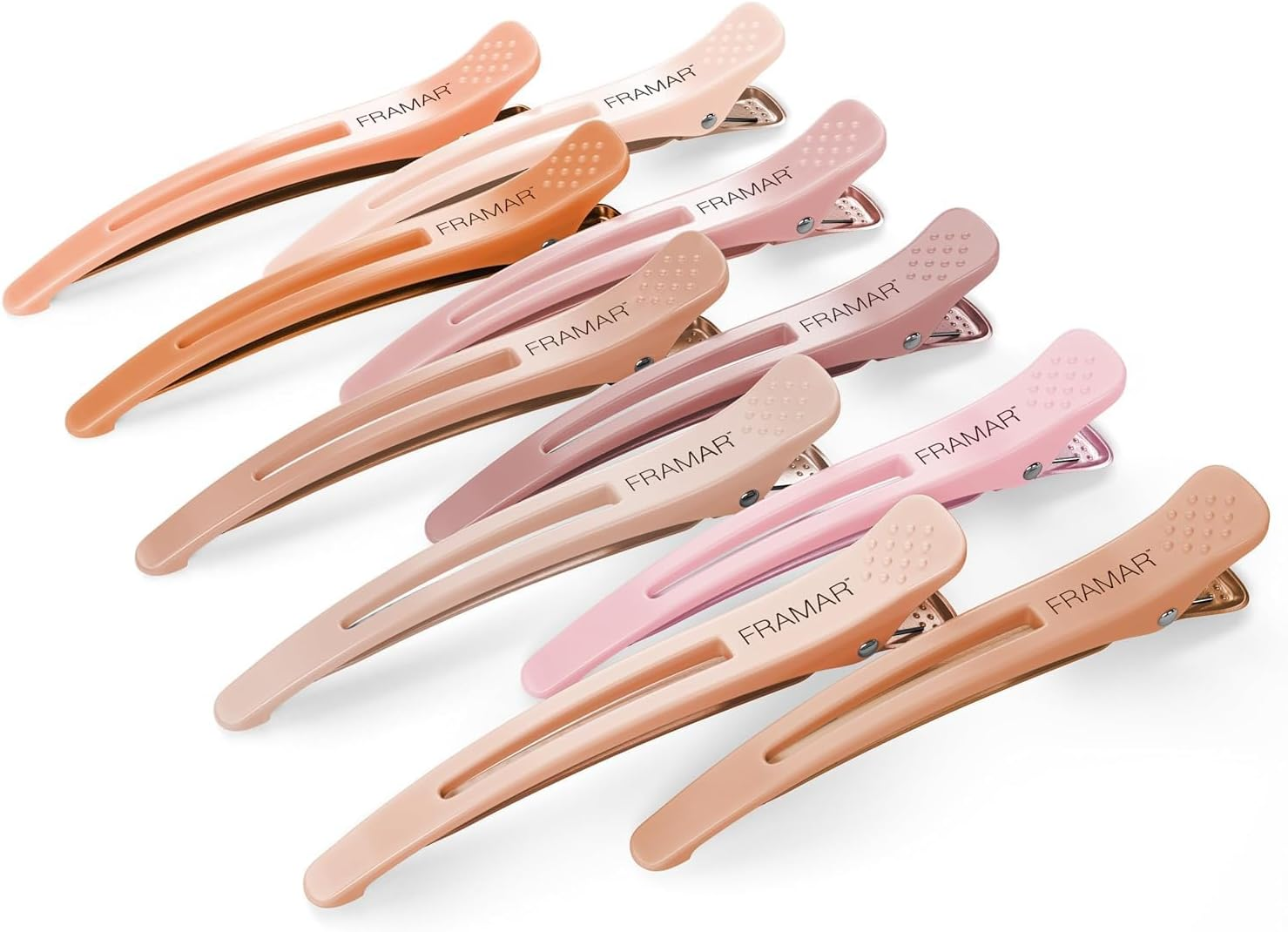 FRAMAR Neutral Sectioning Hair Clips &ndash; 10-Pack No Crease Hair Clips for Styling & Sectioning for Girls