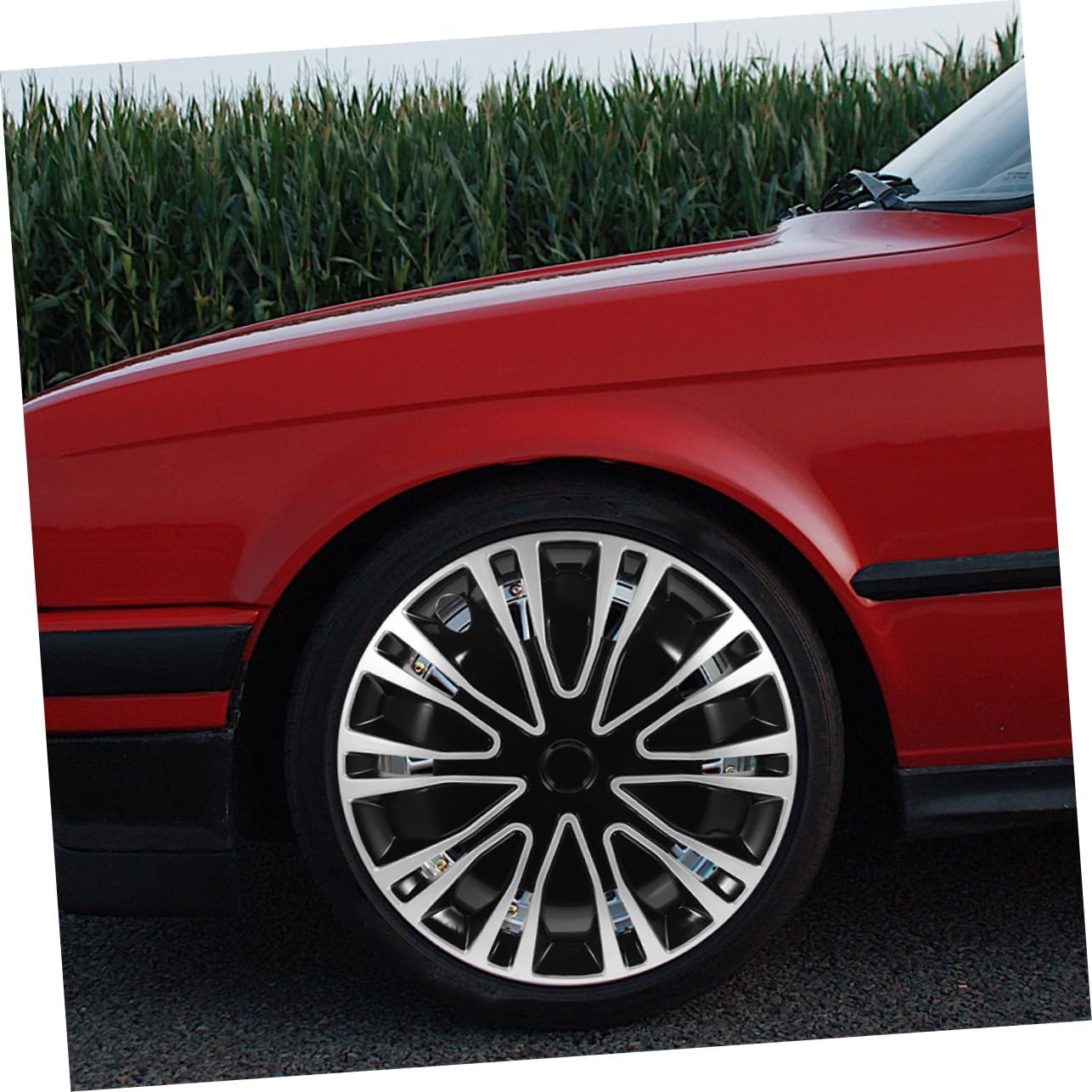 CHICAMPERA 12 Inch Decorative Hubcaps 2Pcs Automotive Wheel Rim Covers for Cars Sturdy Stylish Car Hubcap Replacement image number 3