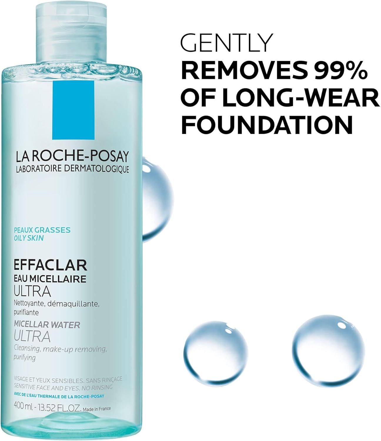 La Roche-Posay Effaclar Micellar Water Ultra Oily Skin 400Ml image number 4