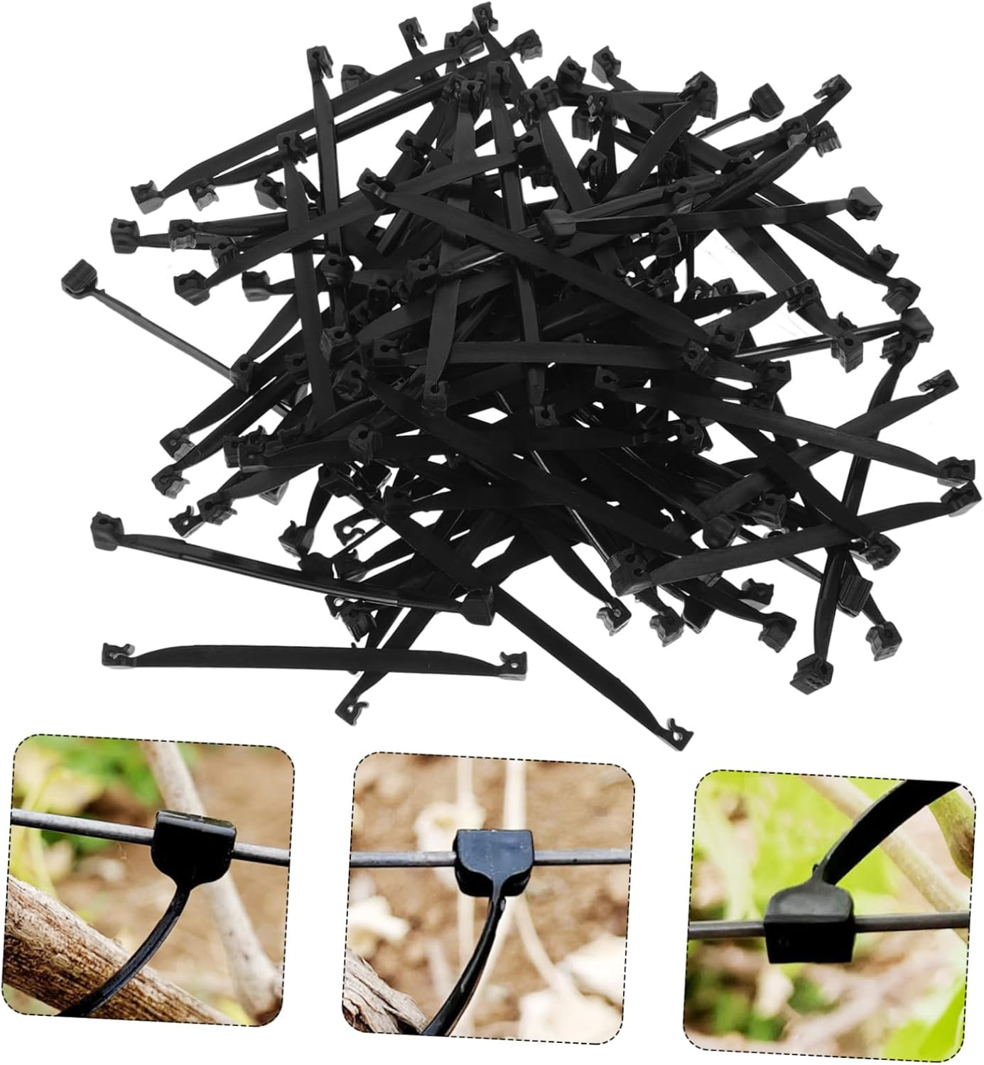 CIYODO 1Bag Plant Support Clips of Tie Branch Card Garden Supplies Plastic Clamp for Vines Fruit Tree Branch Clips image number 6