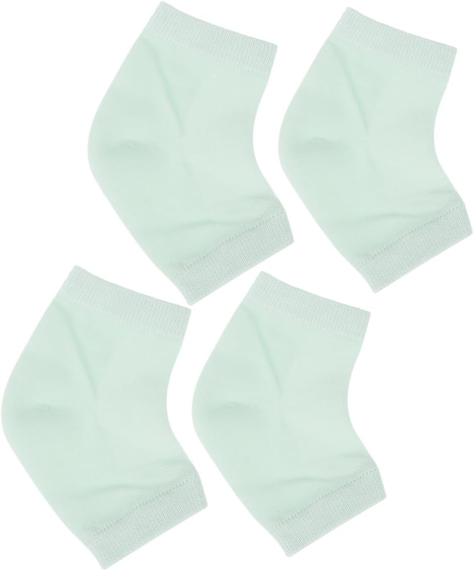 LOLIPPYY 2 Pairs Gel Ankle Socks for Women Breathable Moisturizing Heel Protector Absorbent Anti-Crack Foot Care Socks for Dry Cracked Skin Daily Wear image number 3