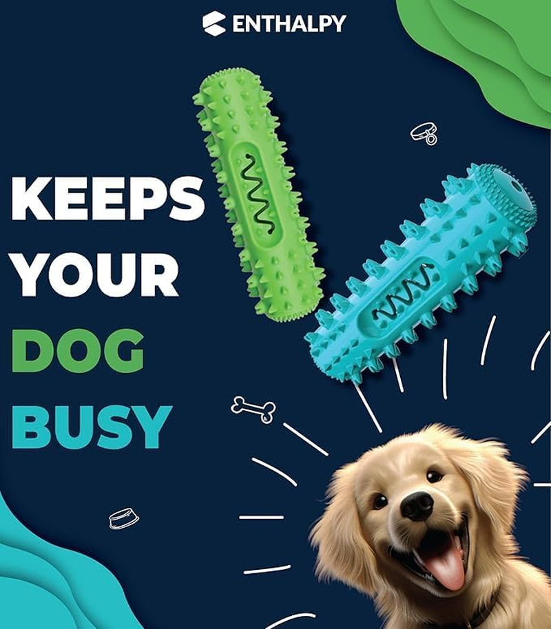 Durable Dog Chew Toy,Indestructible Bone for Aggressive Chewers,Promotes Dental Health and Teething Relief,Puppy Teething Bone Toy(Green) image number 1