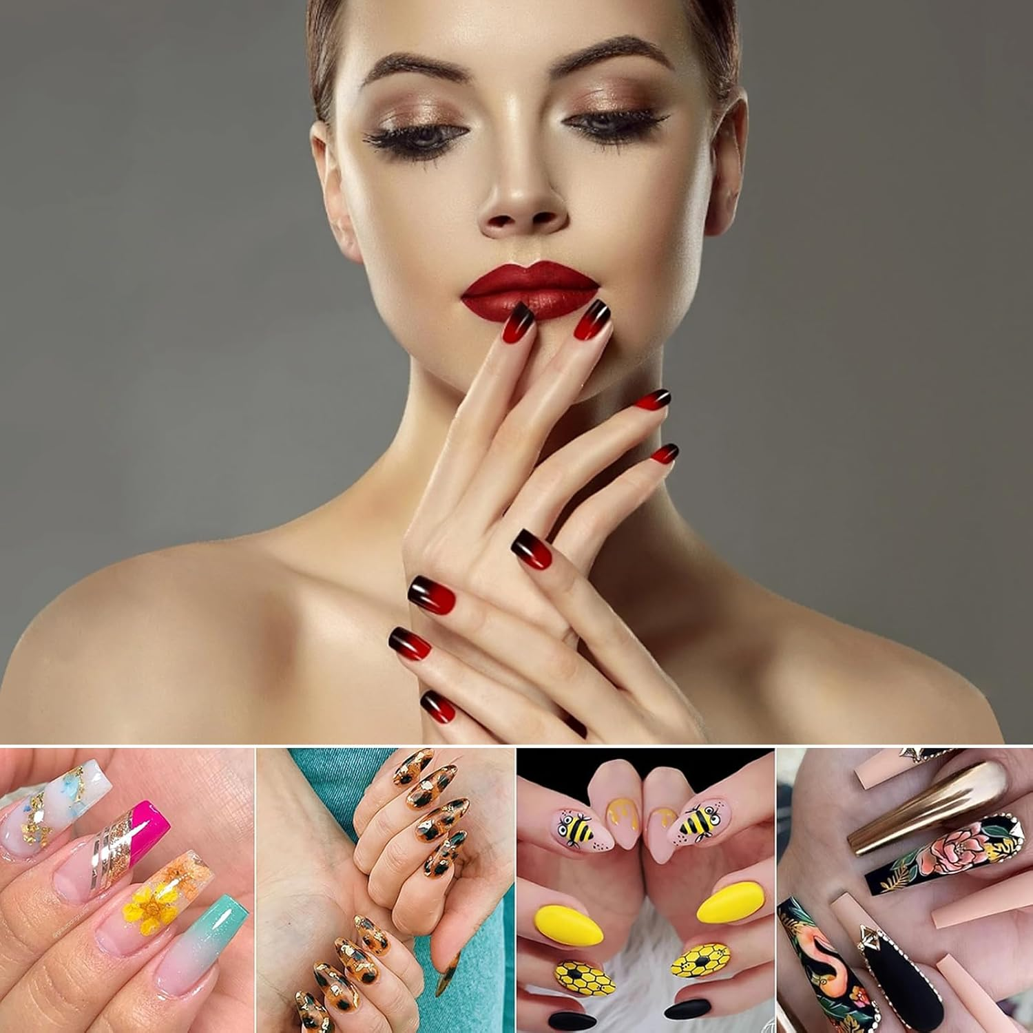 Professional Nail Art Liner Brush Set-Double-Ended Acrylic Nail Art Brushes Set, Etercycle Gel Polish Nail Art Design Pen Painting Tools Nail Art Liner Brush and Nail Dotting Pen for Acrylic Application Salon at Home DIY Manicure