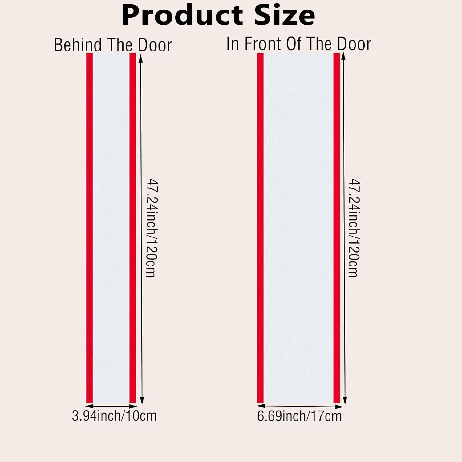 2 Pack Door Jam Shield Finger Pinch Guards,Anti-Pinch Protection Strip Guard,Finger Pinch Door Guard for 90 & Probably 180 Degree Doors,Anti Pinch Door Guard Pp Transparent for Front and Back Doors image number 4