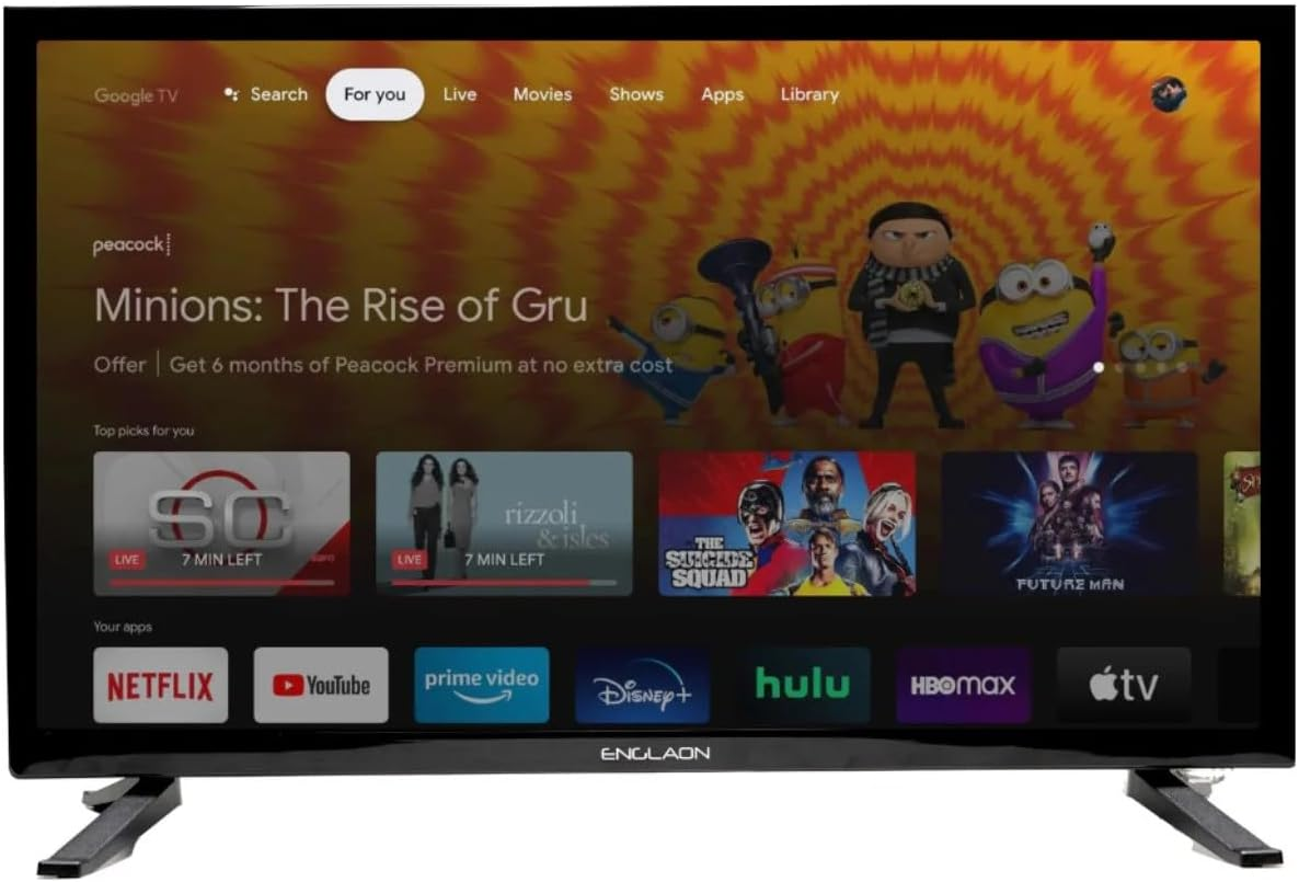 ENGLAON 27 Inch Full HD Smart TV with 12V Display a Built in Chromecast & Bluetooth for Caravan Motorhome Camper or RV Usage image number 2