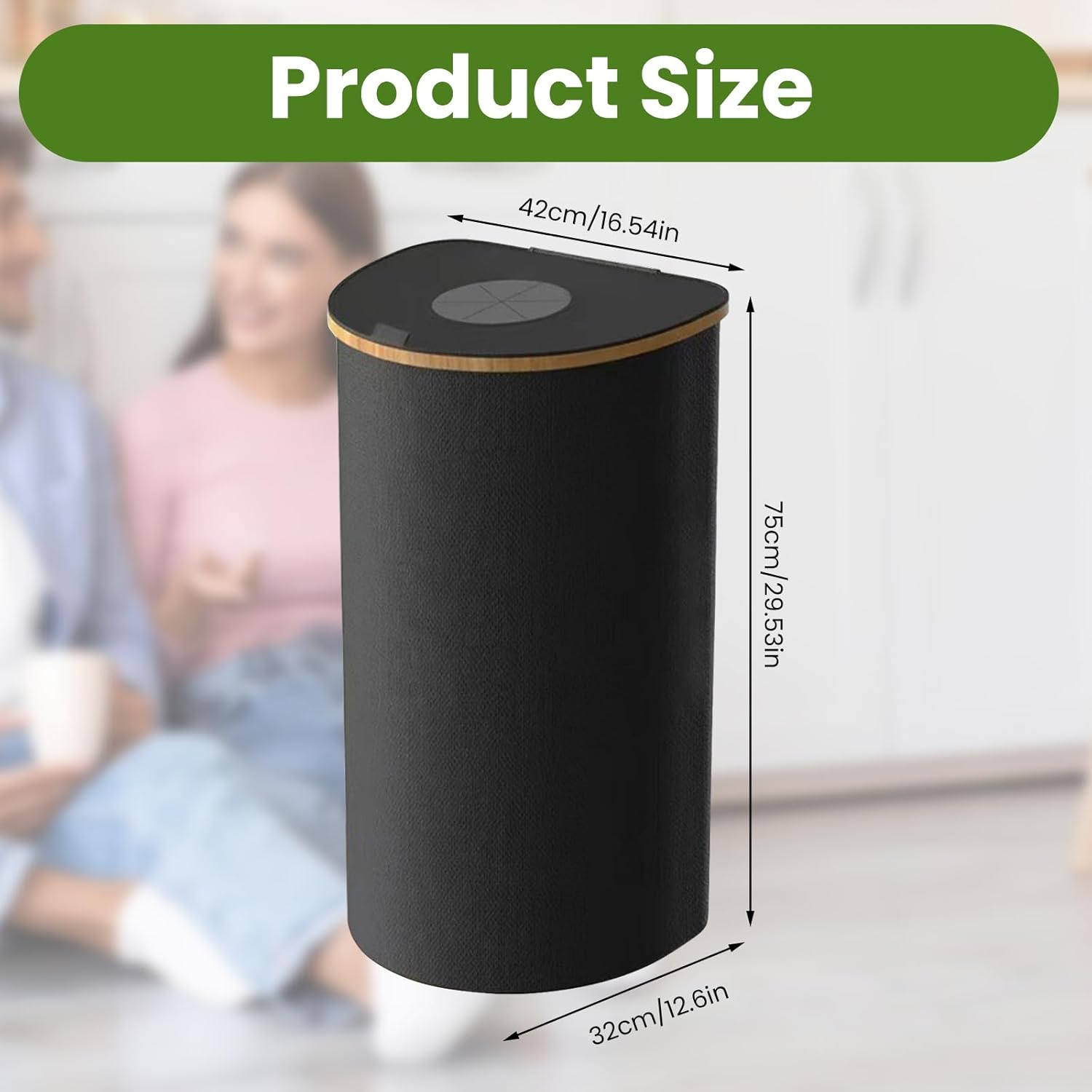 Recycling Bin for Kitchen, 100L Capacity Environmental Friendly Recycle Basket with Inner Bag, Machine Washable Reusable Bottle Bin for Home