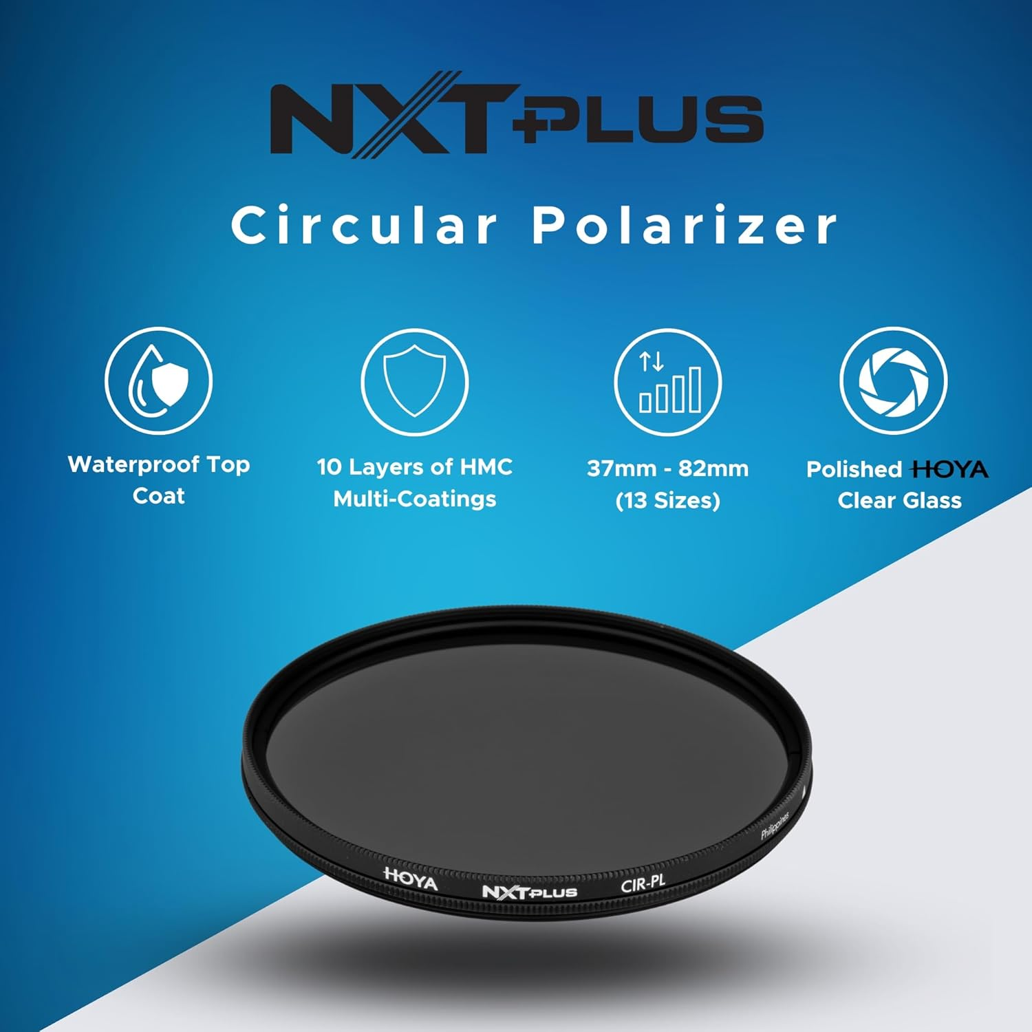 Hoya NXT plus 77Mm Polarizing Filter &mdash; Circular Polarizer with Waterproof Top-Coat, 10-Layer HMC Coatings, 1.72 Filter Factor for Faster AF, Low-Profile Aluminum Frame for Outdoor Photography image number 2