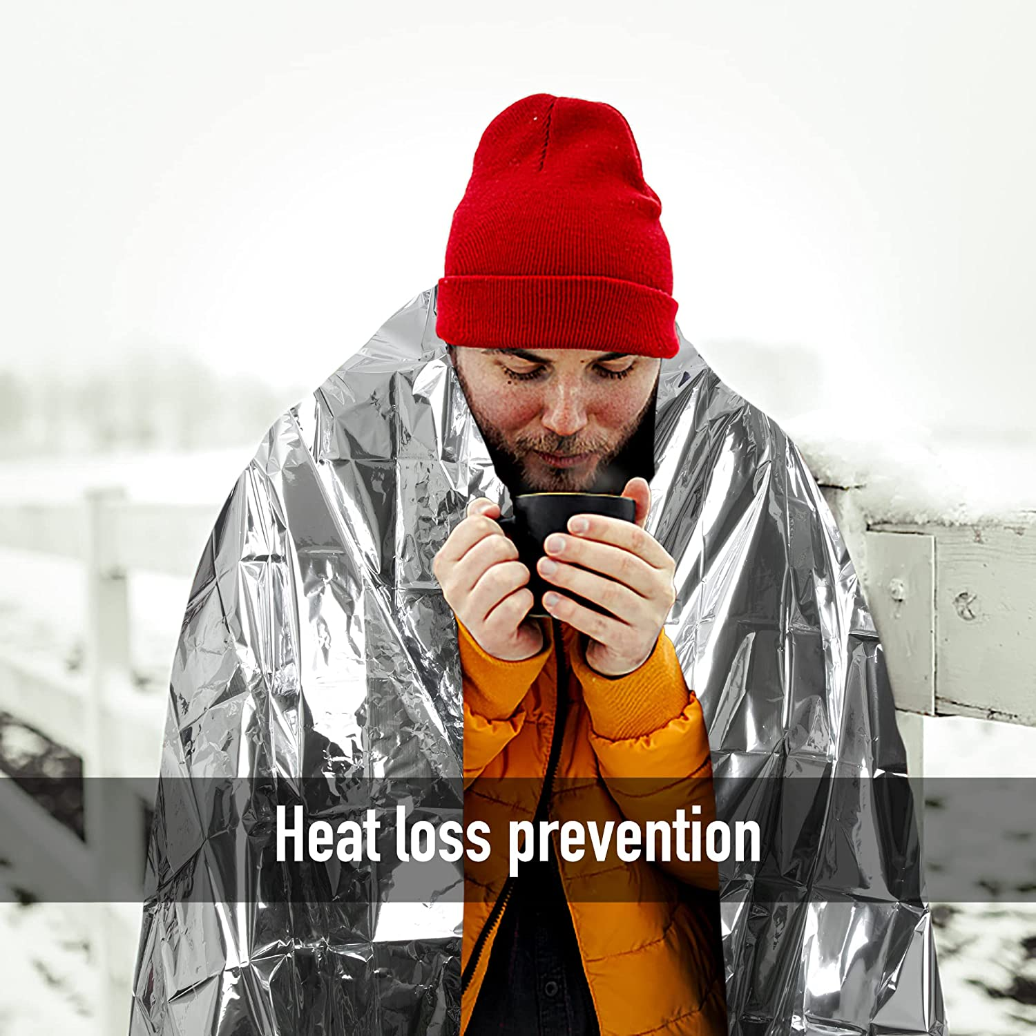 General Medi Emergency Blanket (12-Pack),Emergency Foil Blanket- Perfect for Outdoors, Hiking, Survival, Marathons or First Aid image number 4