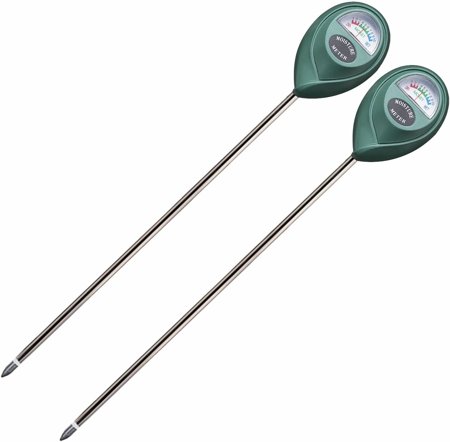 XLUX Long Probe Deep Use Soil Moisture Meter Sensor, Water Monitor Indicator, Hygrometer for Outdoor Indoor Large Pot Plants, Flower, Gardening, Farming, 2 Pack image number 5
