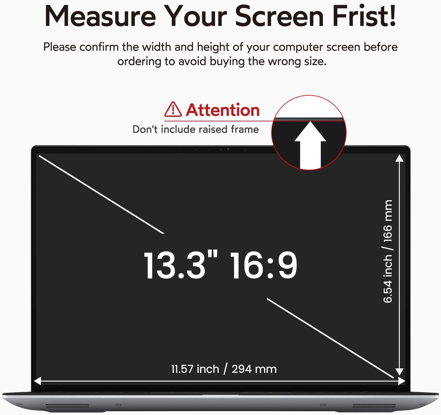 BERSEM 13.3 Inch Laptop Privacy Screen for 16:9 Ratio Computer Monitor Removable anti Glare Blue Light Filter for Laptop Privacy Screen 13.3 Inch, Anti-Spy, Anti-Scratch, Uv-Blocking image number 5