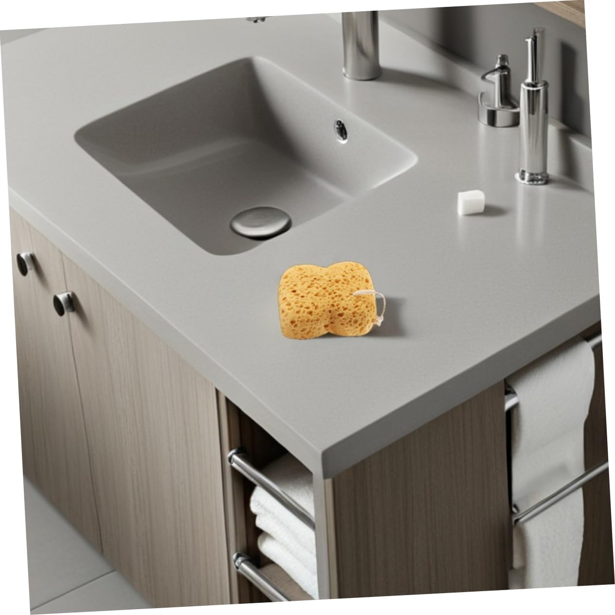 Natural Sea Sponges Shower Scrubber 2 Pack Soft Exfoliating Bath Sponge for Gentle Skin Care and Home Use Light Brown image number 2