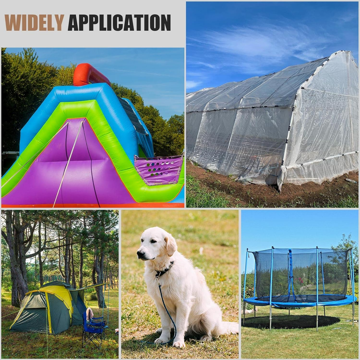 6 Pcs 12" Ground Anchors Heavy Duty Ground Stakes for Swing Set Ground Anchors Screw Kit Earth Anchors for Canopy Camping Tent Sheds Car Ports Trampoline